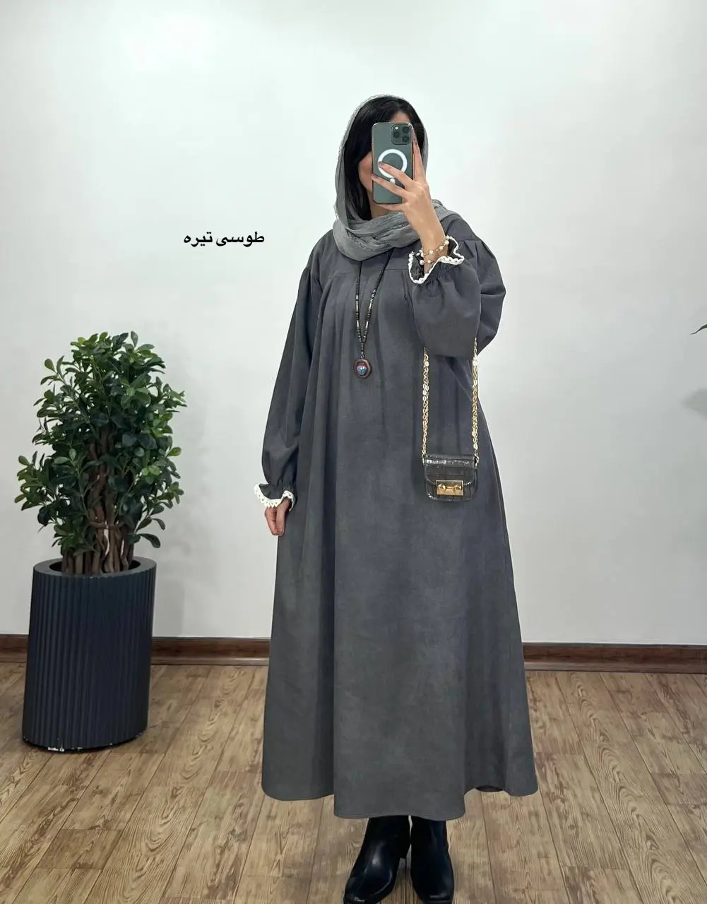 پیراهن مانتویی پاییزه رایلی 3 با کد 3988